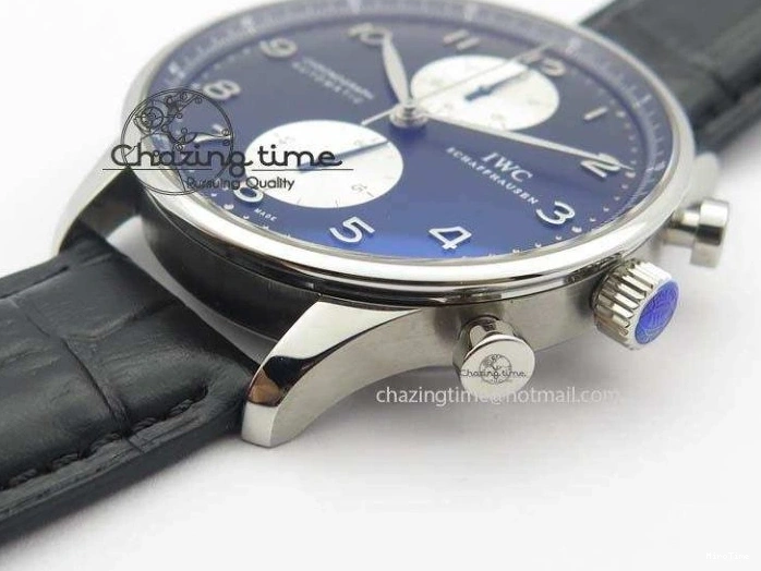 MIROTIME 0512 Modern Portuguese IW371404 ZF V3 1:1 Best Edition SS Black Dial On Black Leather Strap A 7267